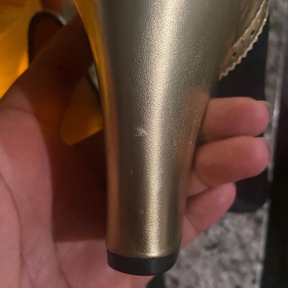 Coach Black/Gold Kidsuede Mary Jane Platforms - Picture 12 of 14